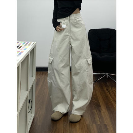 175高个子加长美式复古弯刀工装裤女多口袋宽松时尚阔腿休闲裤夏