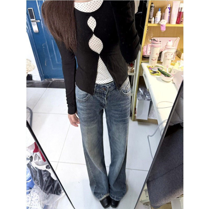 175高个子加长垂感低腰喇叭拖地裤女复古宽松百搭微喇牛仔裤春秋,女装/女士精品,牛仔裤,淘宝优惠券,粉丝福利购,淘宝优惠卷