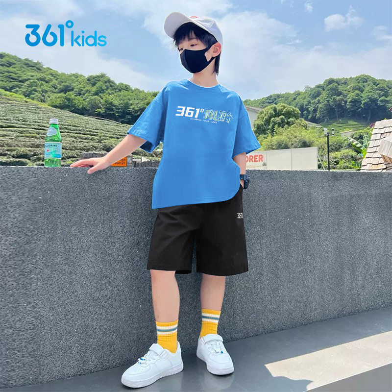 361童装男童速干套装2025秋季新款儿童短袖短裤两件套中大童夏装