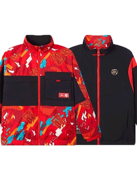 安踏两面穿外套新年龙服加绒