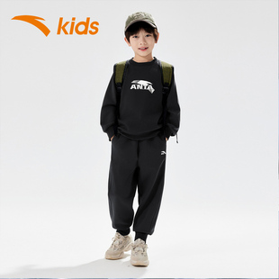 安踏童装男童帅气套装2026新款儿童时尚运动服大童秋装男孩两件套