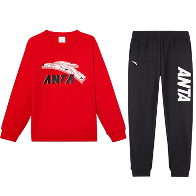 安踏运动套装男大童卫衣长裤