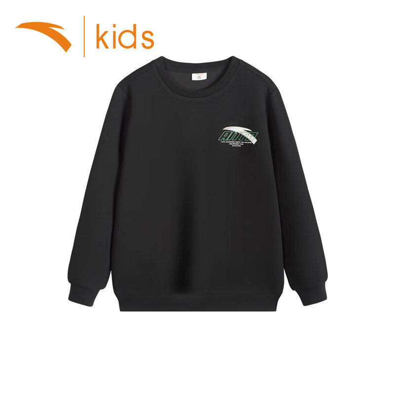 安踏童装男童针织套头卫衣2026秋冬新款儿童运动上衣大童休闲长袖