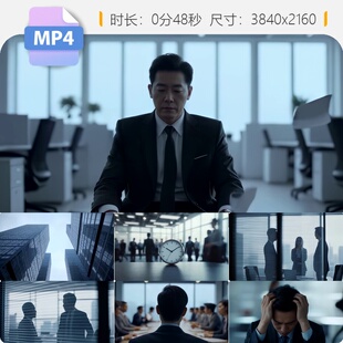 高清内卷躺平裁员中年危机房贷负债失业焦虑创业压力视频素材