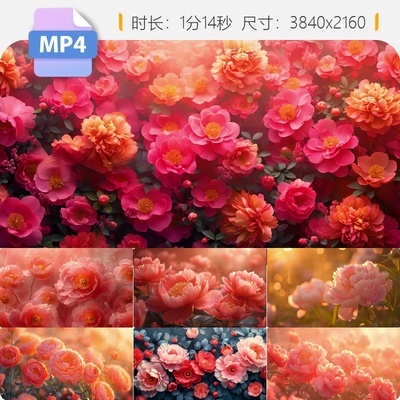 高清牡丹花绽放延时视频花瓣特写唯美浪漫婚礼背景富贵洛视频素材