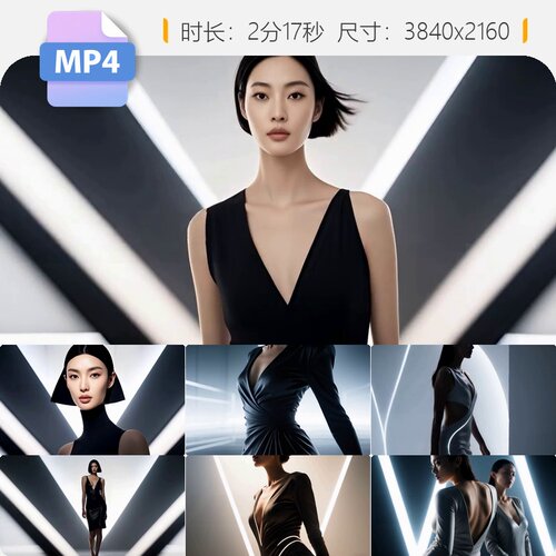 高清时尚美女魔鬼身材完美原创曲线s型T台走秀视频素材