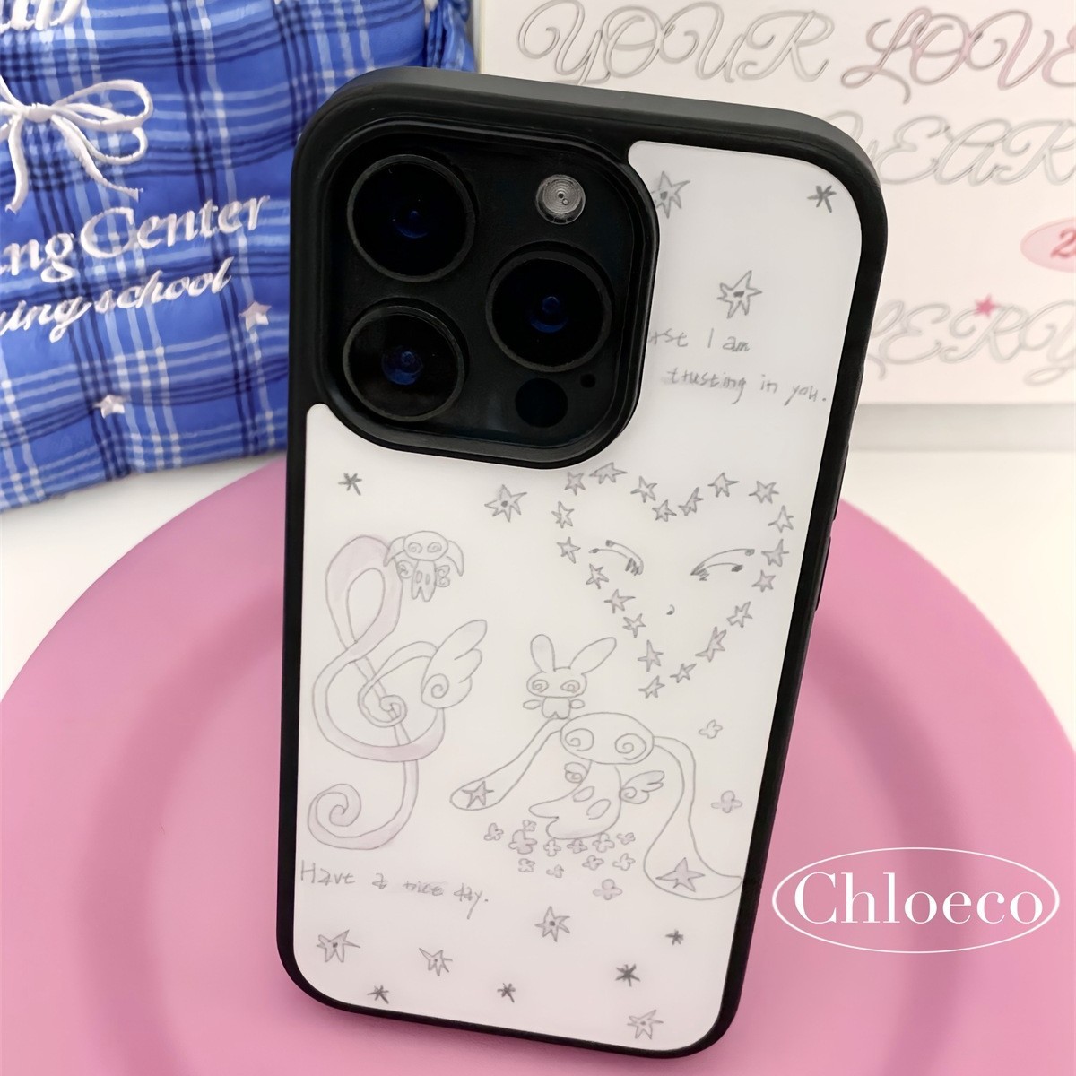 花椰子 韩系原创设计简约热爱音乐的兔兔子适用于iPhone16Pro苹果
