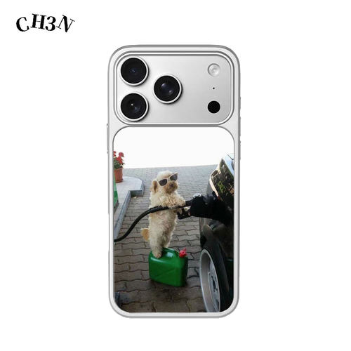 CH3N·加油员狗iPhone17/16promax手机壳电镀银苹果15小众ins韩系