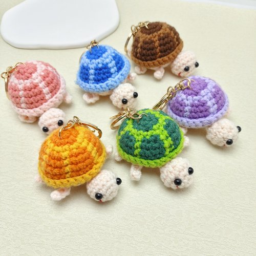 创意手工针织小乌龟钥匙扣毛线搞怪背包包挂件装饰品情侣闺蜜礼物