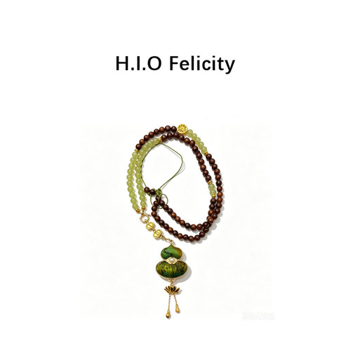 十里江山香云纱宋锦新中式国风葫芦项链JY66017