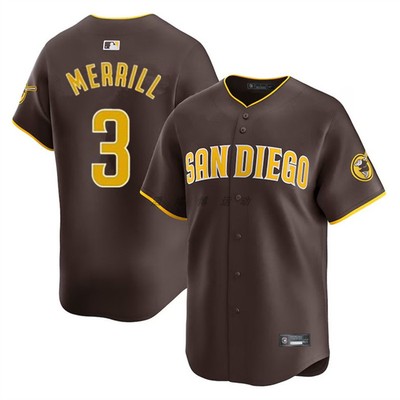 圣地亚哥教士队 San Diego Padres 3#MERRILE 男子运动棒球服