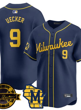密尔沃基酿酒人队 Milwaukee Brewers 9#UECKER 男子运动棒球服