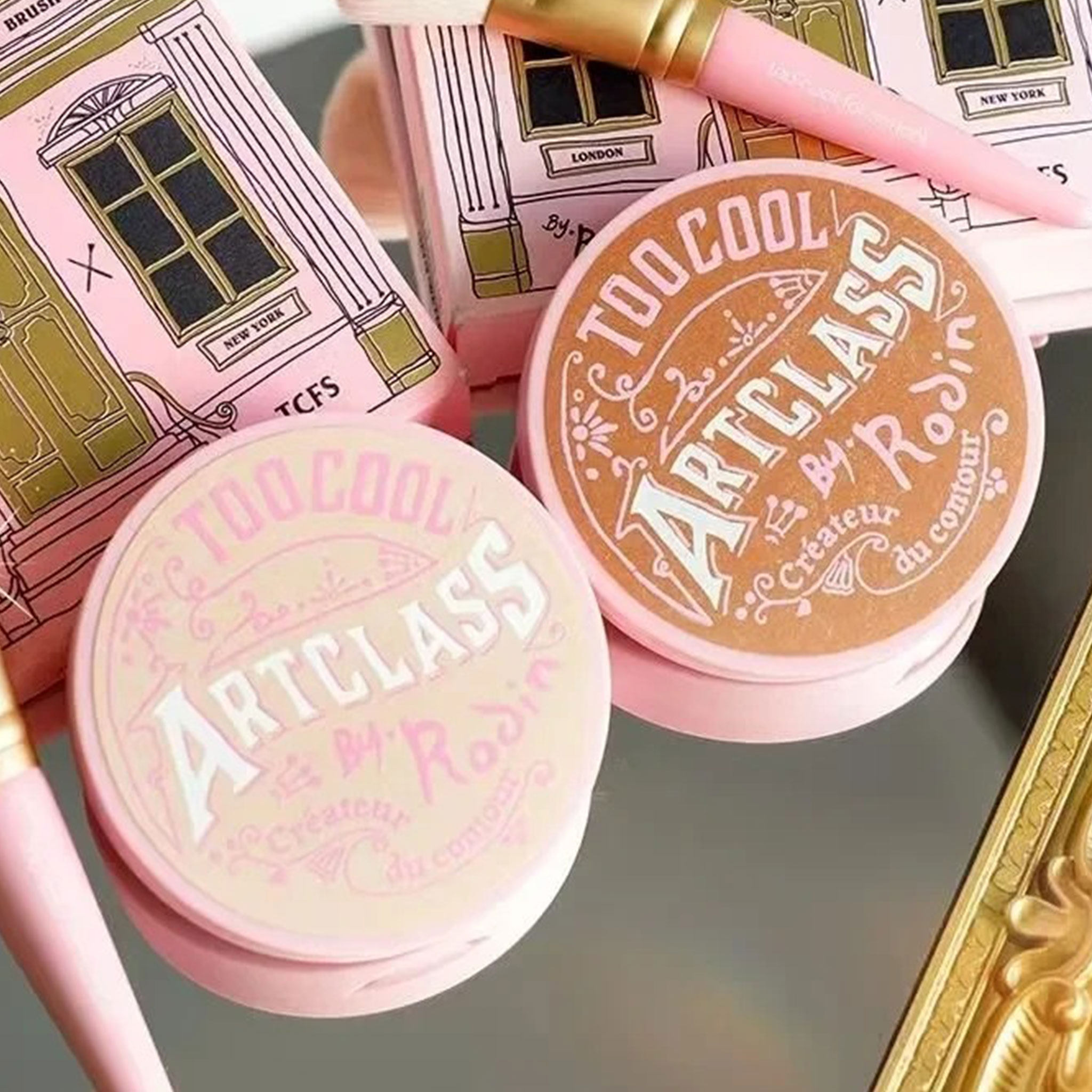 韩国涂酷三色修容盘新款送刷子