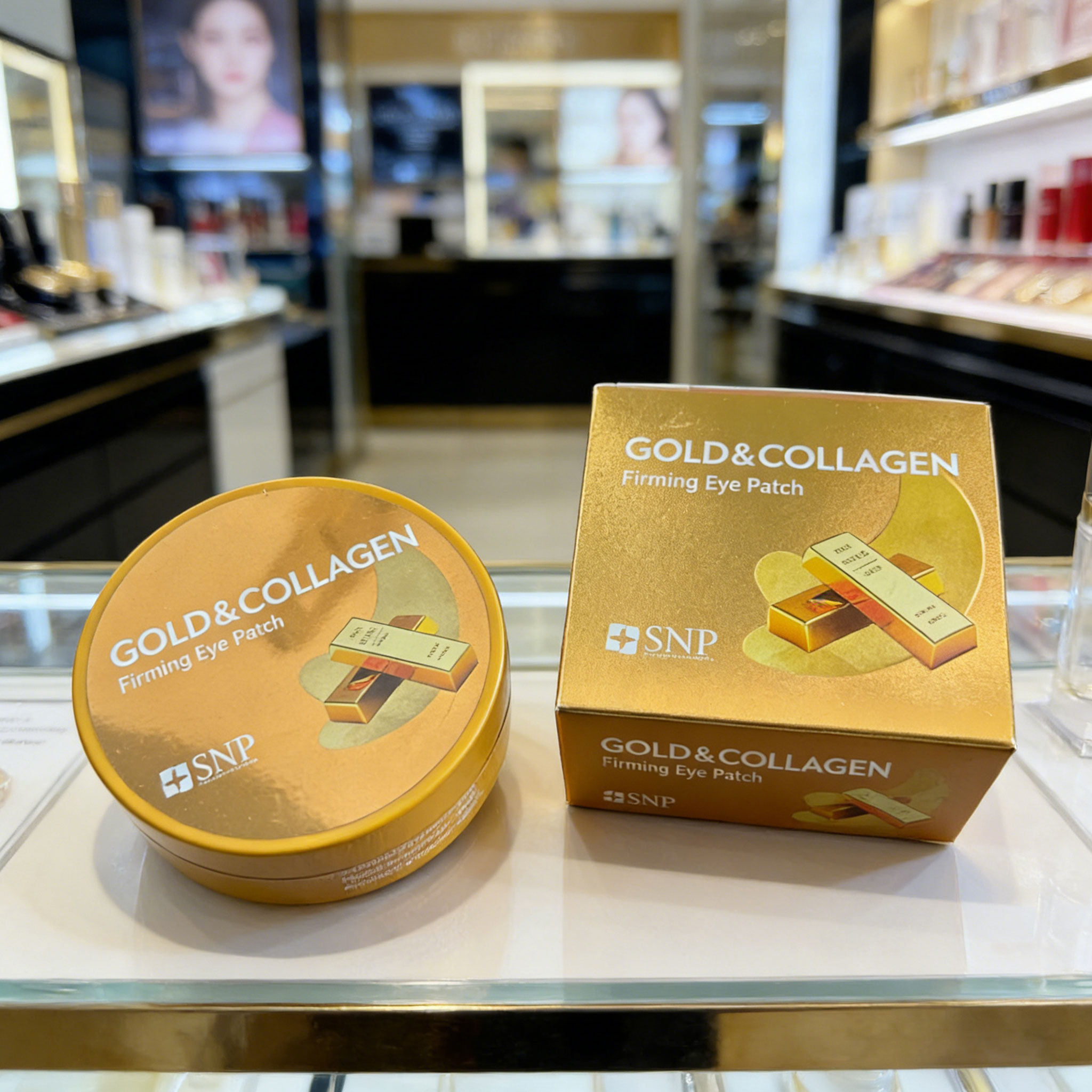 韩国SNP爱神菲黄金眼膜胶原蛋白补水嫩肤燕窝精华去纹修护眼膜贴