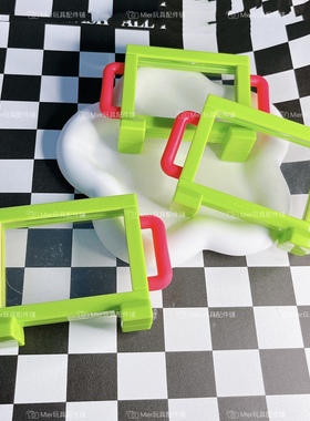 祖国版美国女孩绿色相框仿真配件DIY滴胶奶油胶手机壳配件公仔