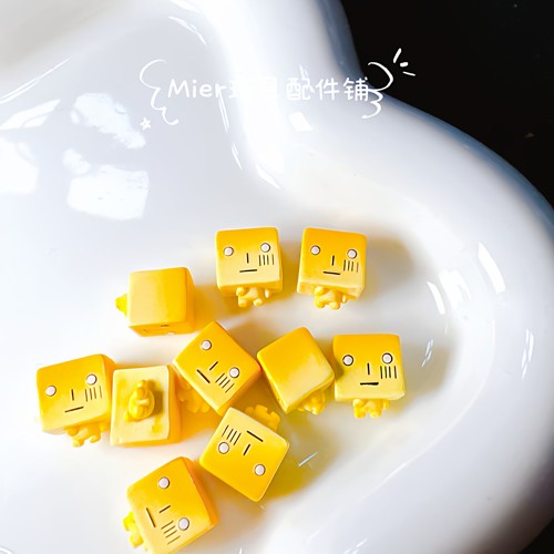 PU设计款烤焦面包小鼻嘎面包奶油胶公仔DIY串珠笔刀配件