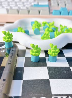 日单散货史努比食玩绿色盆栽配件DIY滴胶奶油胶手机壳配件公仔