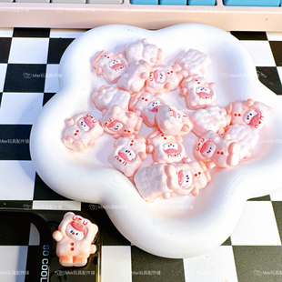 祖国版可爱草莓YOYO盲盒配件食玩DIY滴胶奶油胶手机壳挂件笔刀