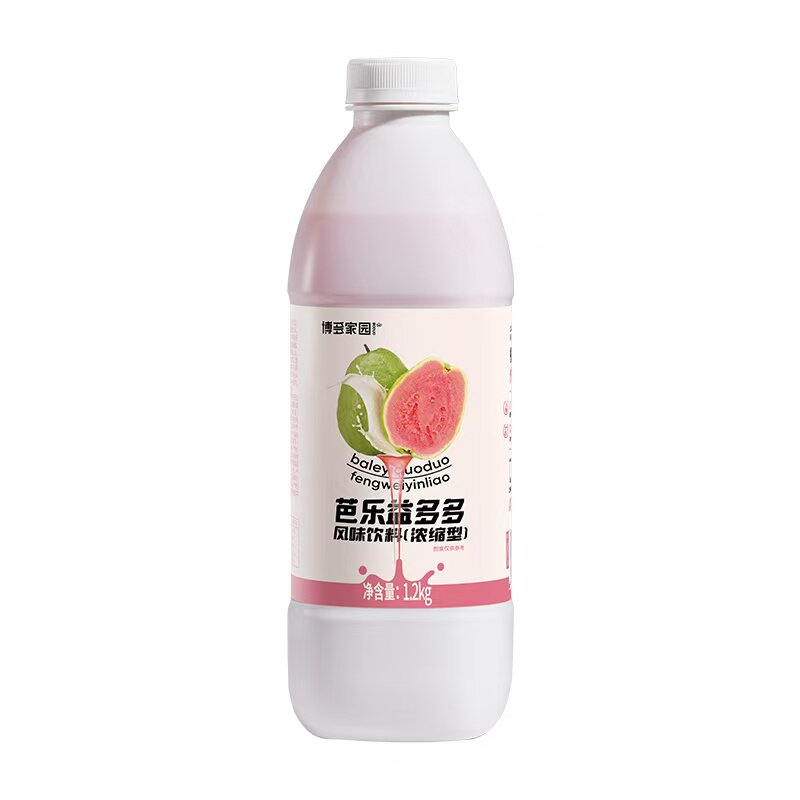 博多家园 芭乐三柠紫红葡萄石榴青柚蜜桃草莓芭乐益多多奶茶原料