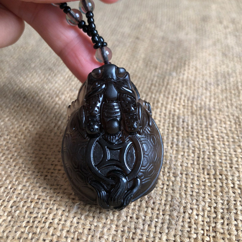 女士珠宝玉器黑曜石龙龟