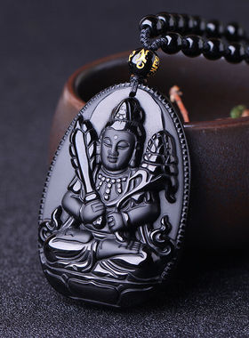 天然黑曜石虚空臧生肖牛送证书