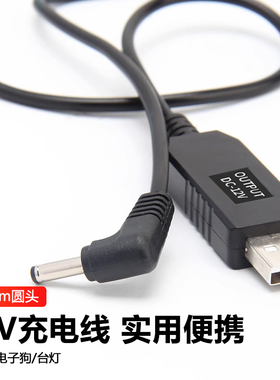 海天牛 适用于征服者电子狗行车记录仪驾校电源线学时器计时器USB接口5V转12V升压线DC12V数据线电子狗充电线