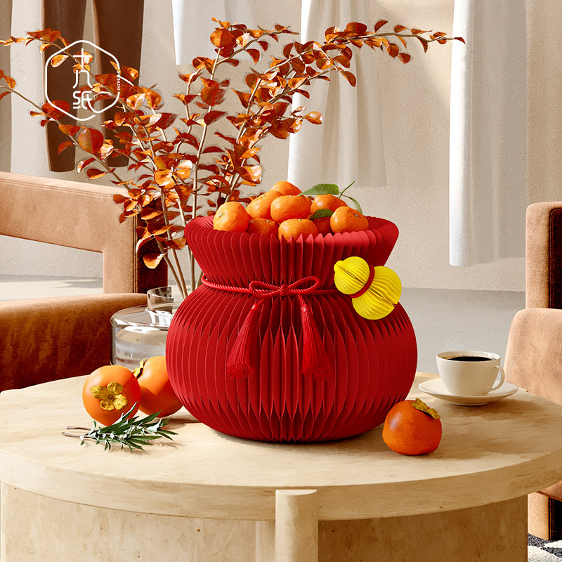 十八纸马年春节客厅摆件2026年新款室内摆件福气满袋新年氛围礼物