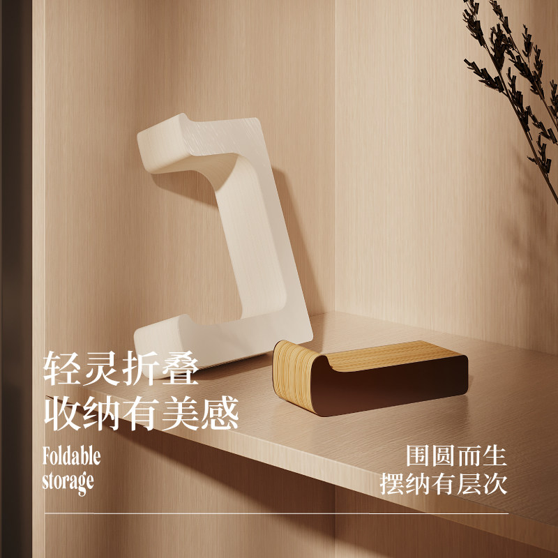 十八纸桌面置物架展示架搁板家居客厅卧室储物架台面圆形装饰展架图片