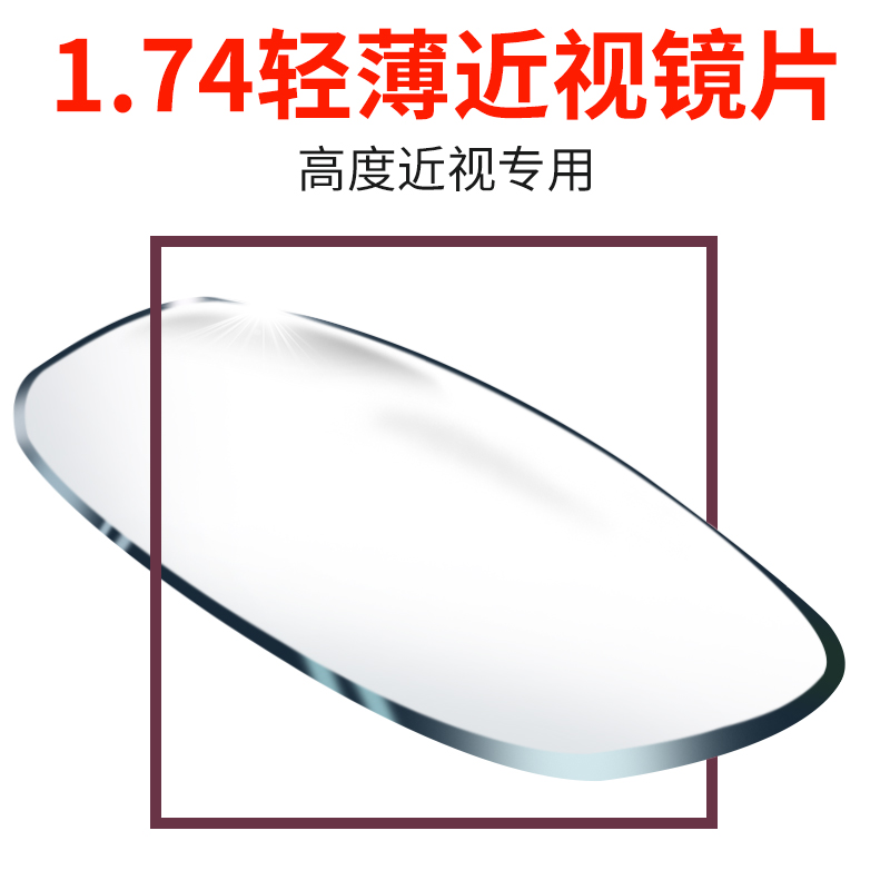 1.74超薄非球面镜片1.67高度近视配散光防蓝光树脂近视眼镜片辐射