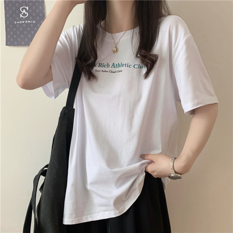 Real price real shot ~ summer large loose letter T-shirt