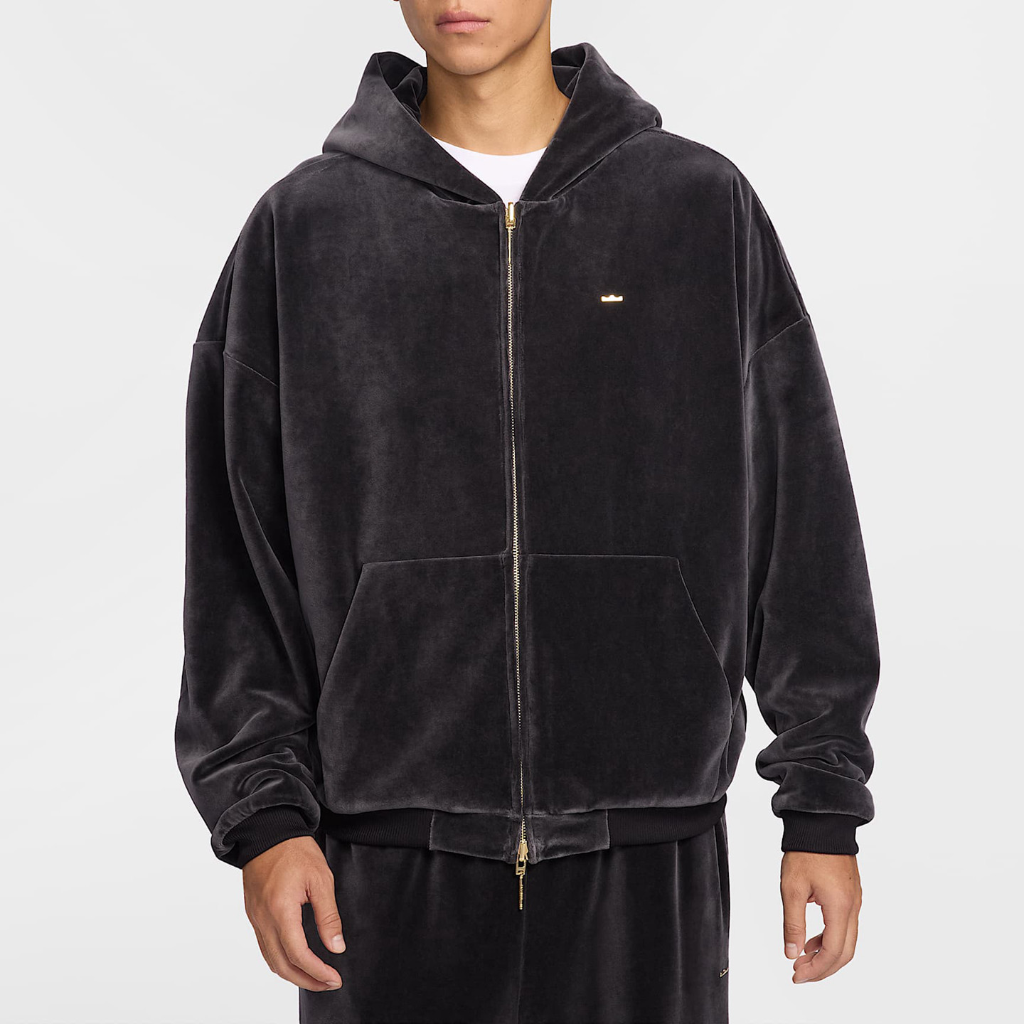 Nike/耐克LeBron詹姆斯男子仿丝绒全长拉链开襟篮球连帽衫IM0636