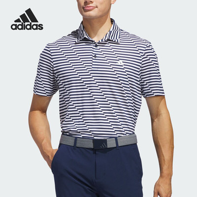 Adidas/阿迪达斯2024新款高尔夫男士翻领POLO衫IU4393