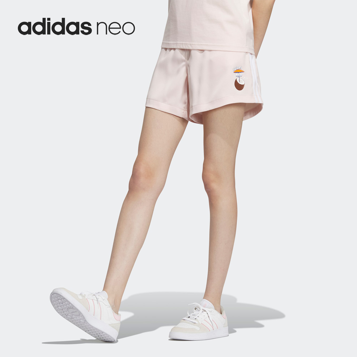 Adidas/阿迪达斯Neo2024新款女子运动休闲透气短裤IP3890 运动服/休闲服装 运动中长裤／短裤 原图主图