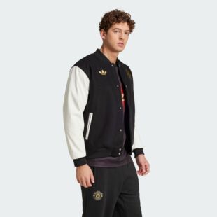 阿迪达斯专业运动男子曼联扎染系列足球休闲文化飞行员保暖棉服