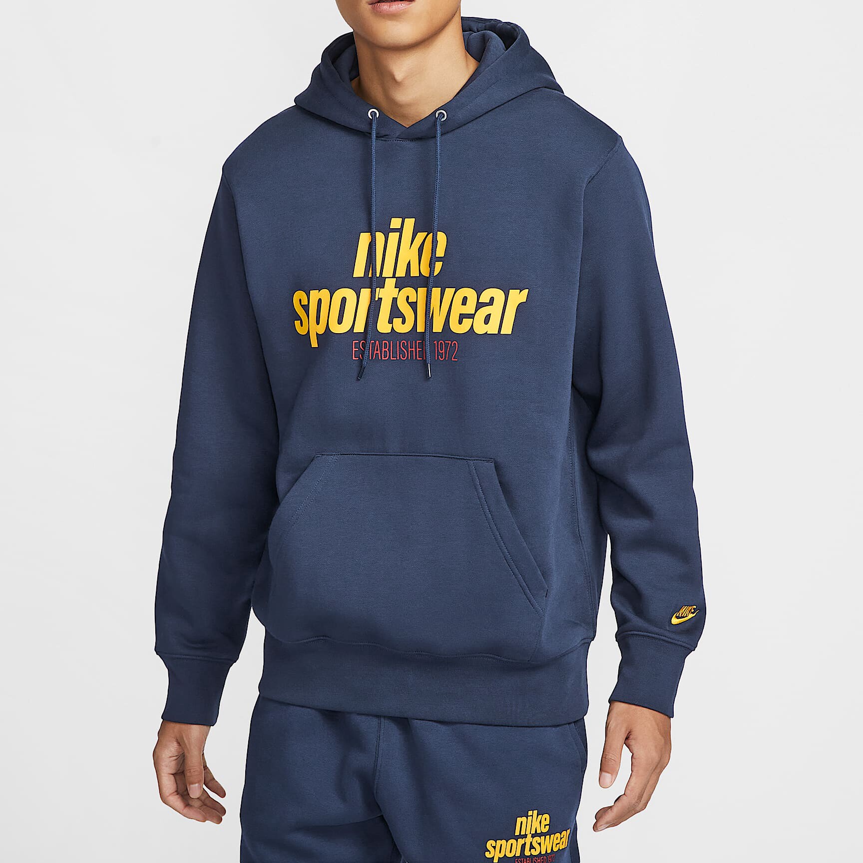耐克Nike Club男子加绒复古套头连帽衫HJ2160
