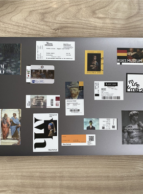 名画梵高博物馆达芬奇艺术文艺贴纸笔记本电脑适用苹果MacBook潮