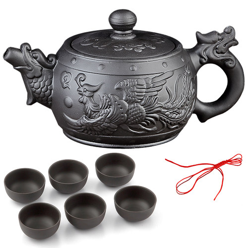 泡茶壶茶壶紫砂朱泥家用功夫茶具