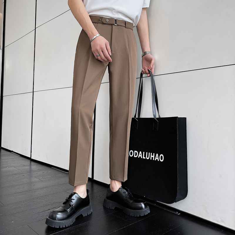 轻熟风春款九分休闲裤男韩版修身小脚西裤A30-P60，男装西裤，星座301D-6