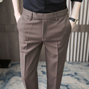 秋季商务正装西裤男修身垂感休闲西装长裤 A33-P75,男装西服套装,星座301D-6