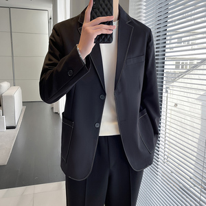 轻熟风春季小西服男宽松明线设计西装外套 X2837-P110图片