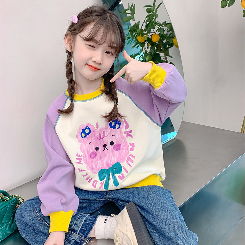 大牌折扣女童卫衣2026春秋新款时髦洋气长袖宽松上衣女孩春装网红