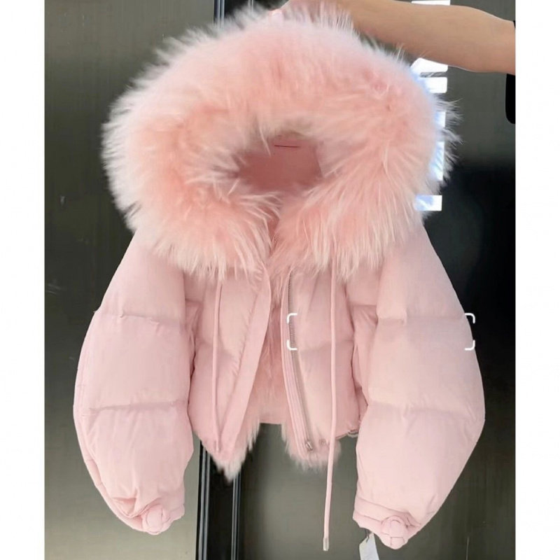 大牌折扣女童2026新款羽绒棉服大毛领青少年中大童棉袄高级休闲棉