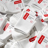 3双新疆棉纯色白色袜子男女短袜中筒袜运动学生袜潮流情侣长筒袜