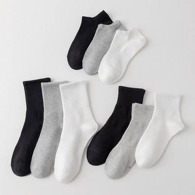 5A级抗菌消臭袜100%纯棉中筒袜