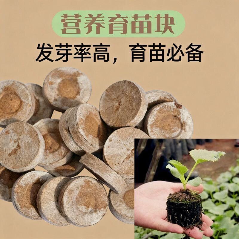 无纺布压缩泥炭椰糠育苗块专用