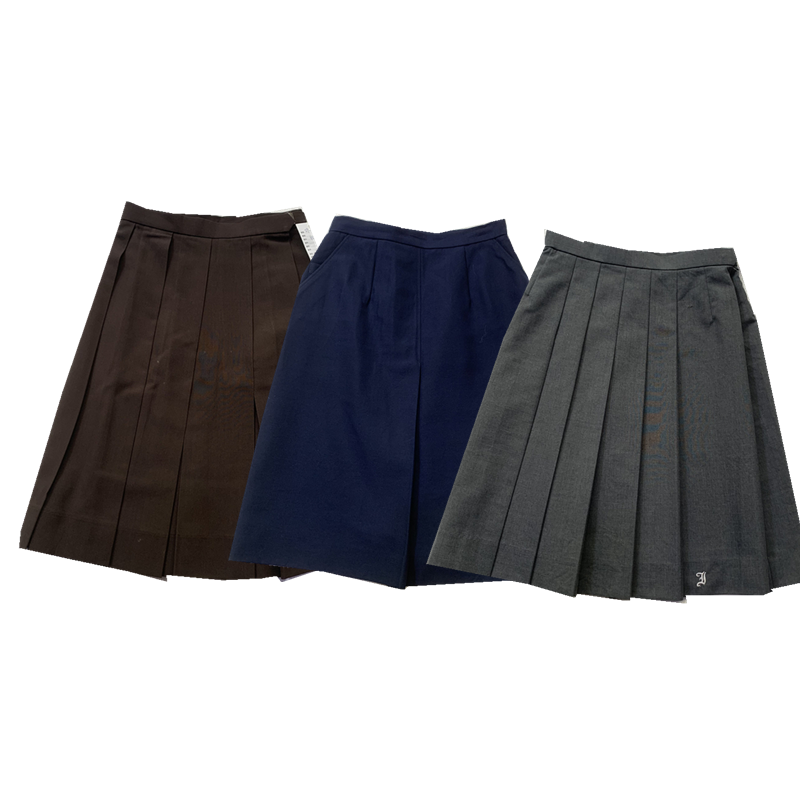 古着中古正统日本文艺学校JK制服裙学生甜美百褶格裙半身裙春秋款