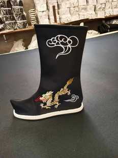 婚鞋 皂靴弓鞋 官兵摄影靴 靴子翘头舞蹈cos汉服内增高男女中式 古装