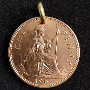 紫铜币 硬币钥匙扣挂件 雅典娜战神 手工硬币吊坠 真币吊坠