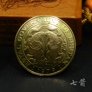 硬币扣真币扣美元扣财布扣 不丹双鱼 22MM