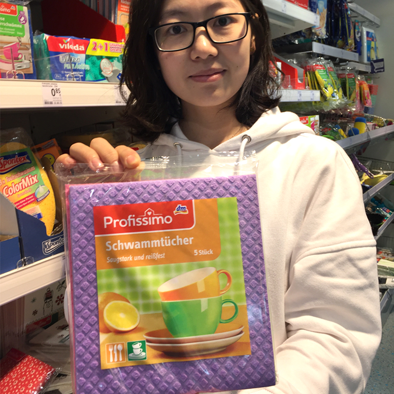 德国dm厨房抹布洗碗巾不沾油去污